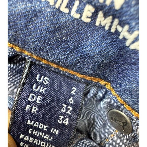 Lands End Womens Mid Rise Curvy Bootcut Jeans Size 2 Strethy - Picture 4 of 13